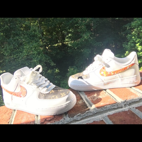 Hand painted custom Louis Vuitton Air Force 1